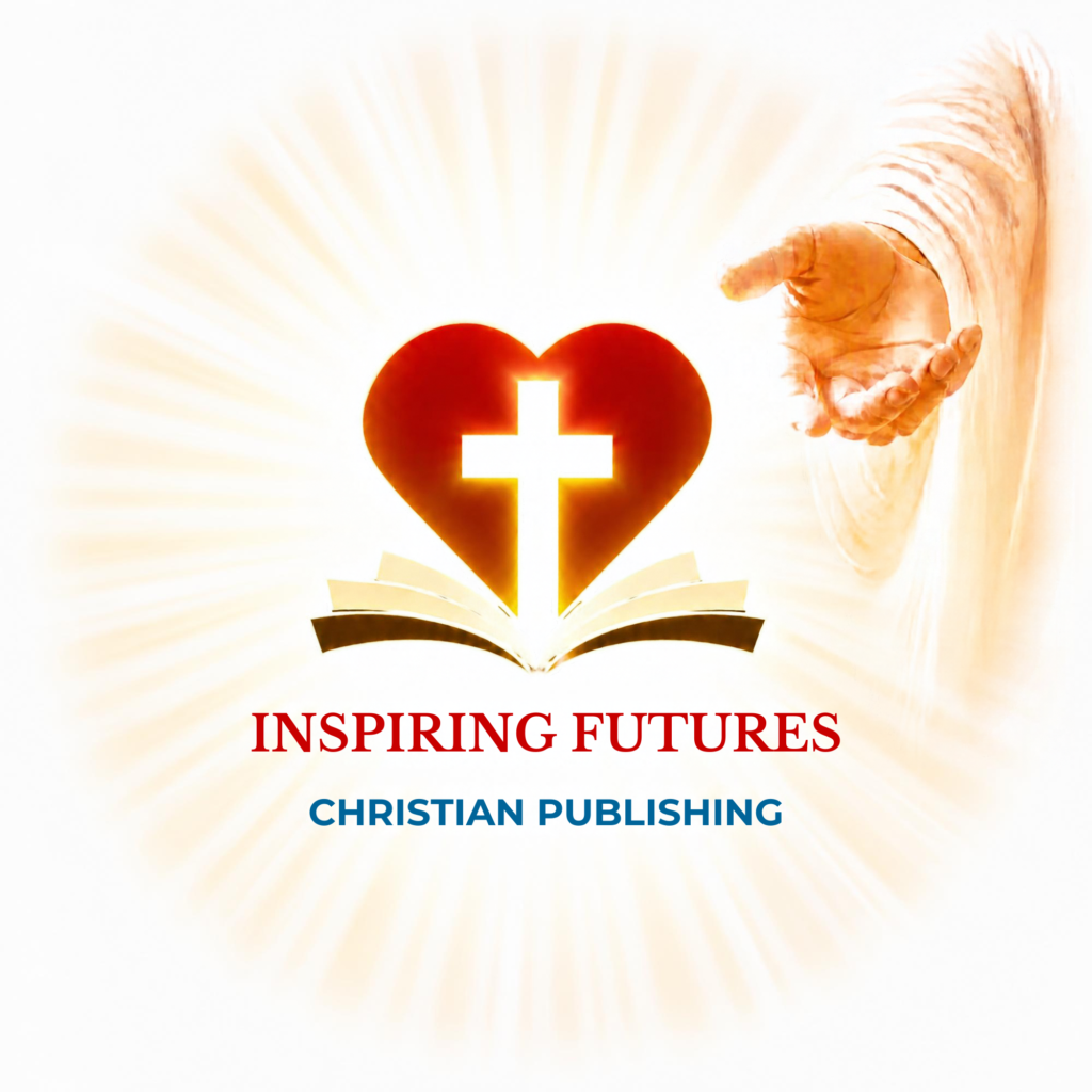 Inspiring Futures Christian Publishing logo: a red heart with a white cross above an open book, with a hand reaching toward it.