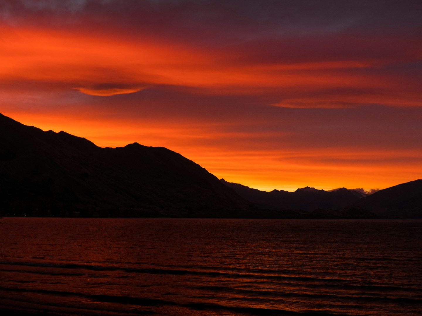 sunset at dawn with mountains in view